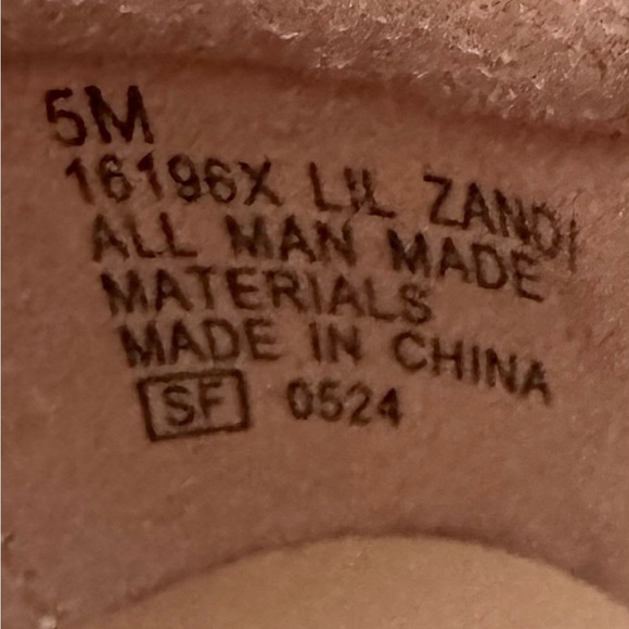 Pink Glitter Heart Kids Shoes, Rachel Shoes, Size 5 - Picture 4 of 4